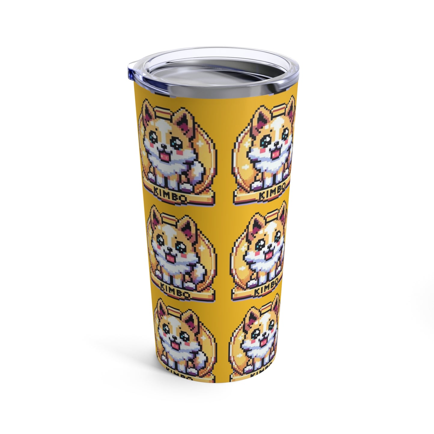 KIMBO Tumbler 20oz COQ INU (0x420 Shop) on Yellow Background #KIMBO Gold By Nifty