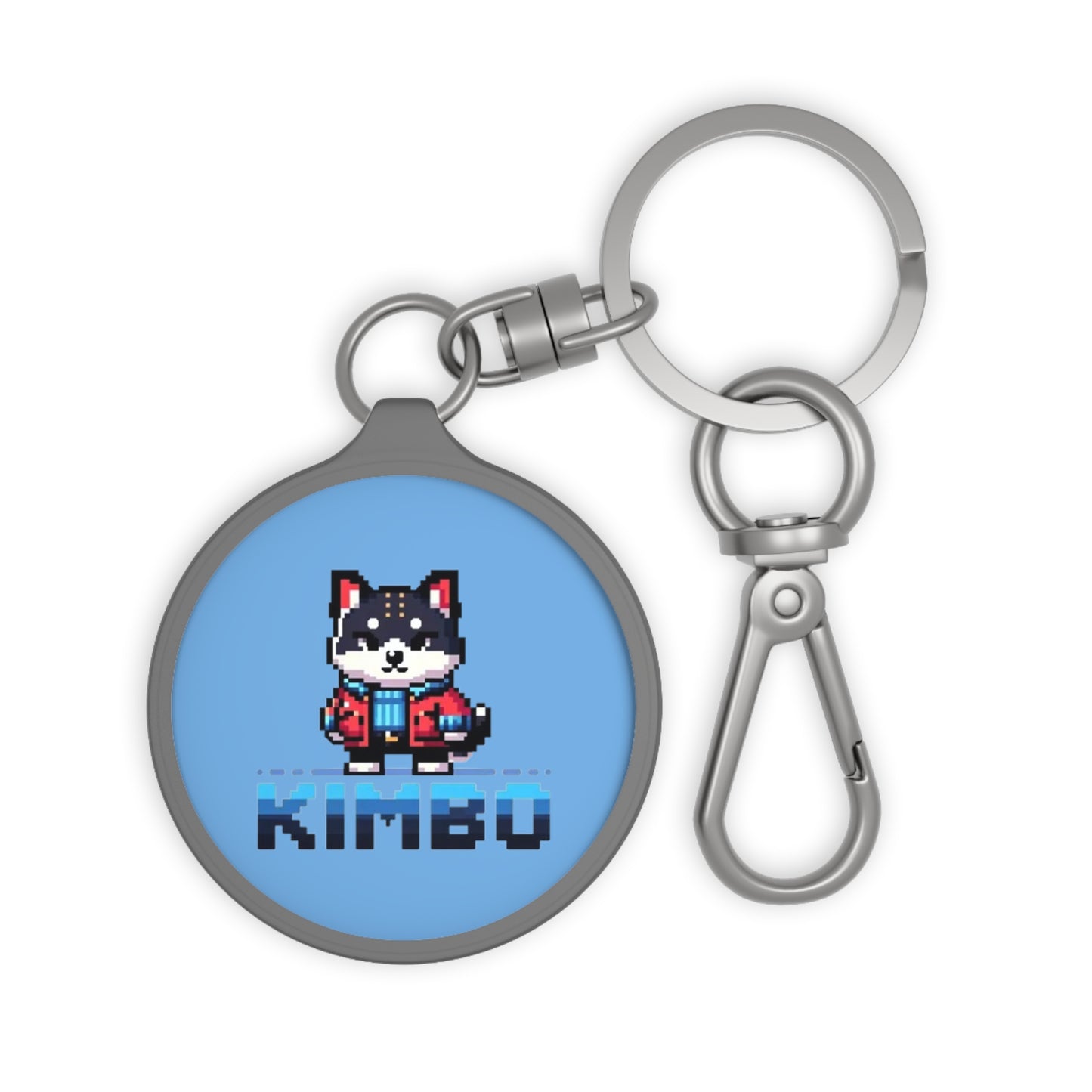 KIMBO Keyring Tag COQ INU 0x420 Light Blue back ground #KIMBO Blue By Nifty