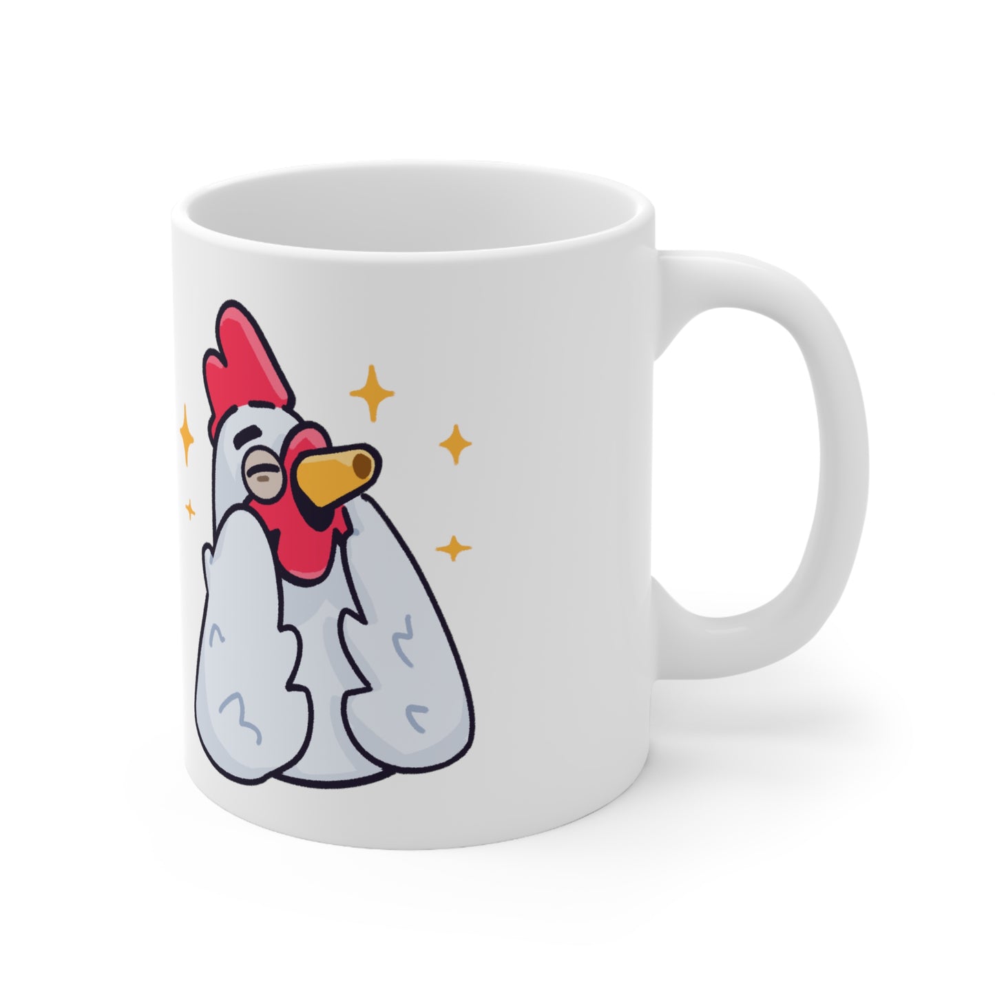 White Ceramic Mug 11oz #Feels Good by Gravy (COQ INU 0x420 shop)