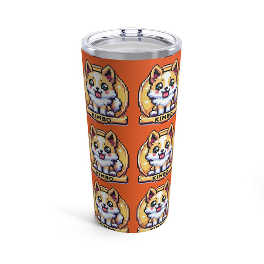 KIMBO Tumbler 20oz COQ INU (0x420 Shop) on Orange Background #KIMBO Gold By Nifty