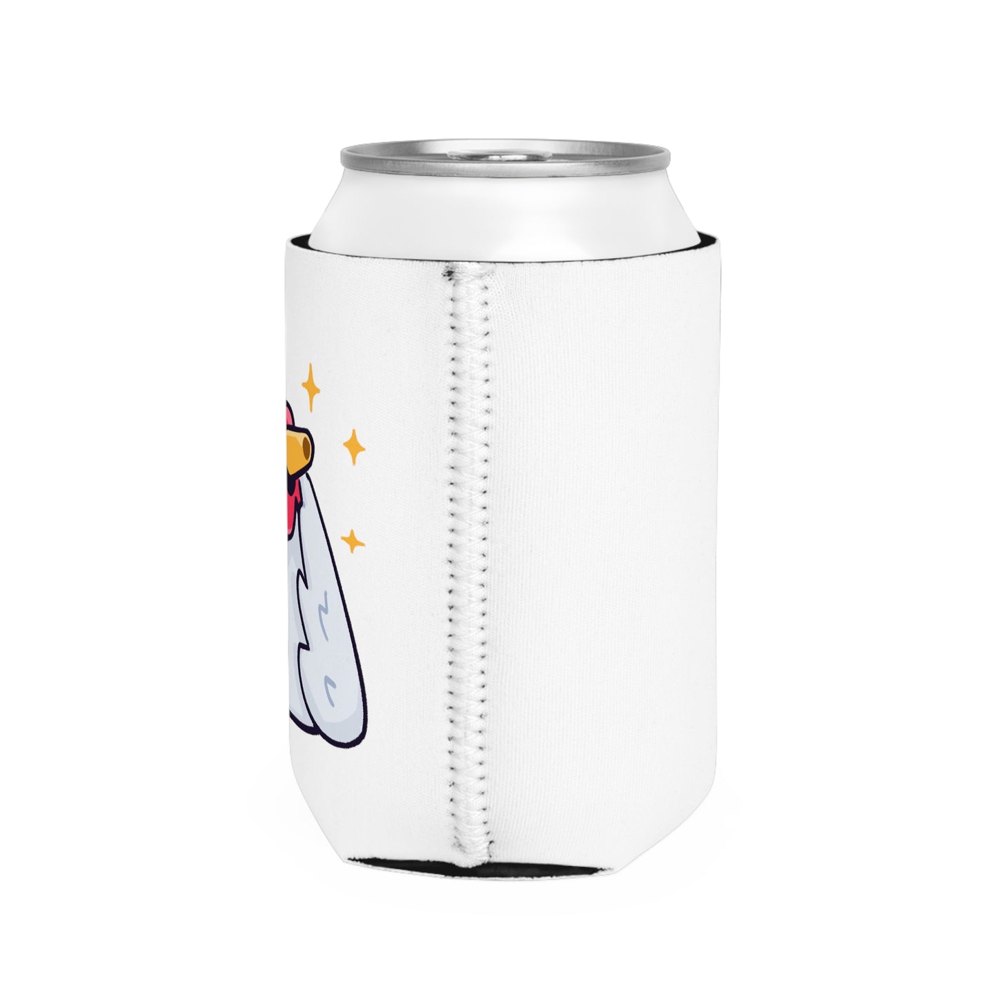 White Can Cooler Sleeve COQ INU 0x420 #Feels Good by Gravy