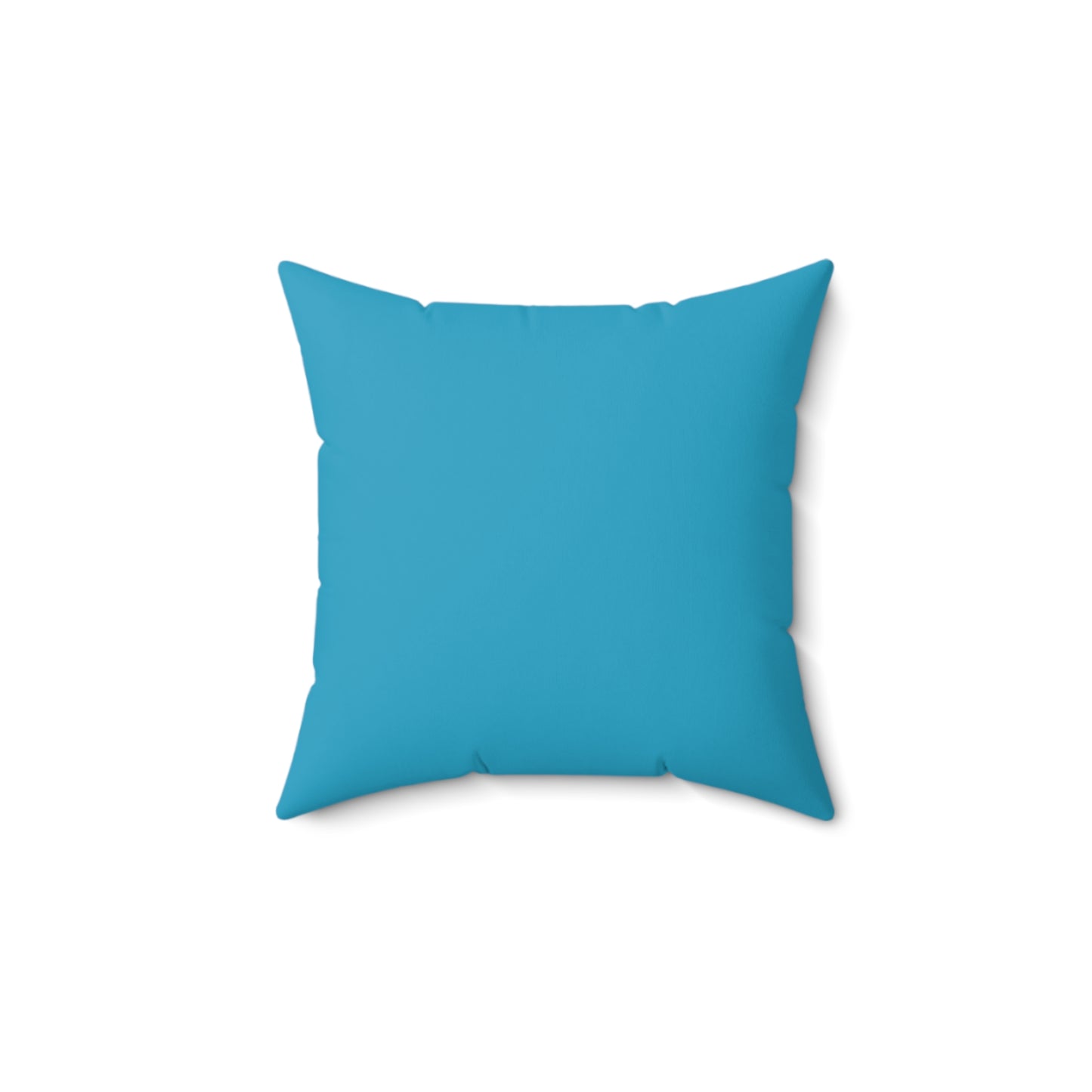 Turquoise Spun Polyester Square Pillow Pepe Portraits signature by Numpty (COQ INU 0x420) # 69 Accessory