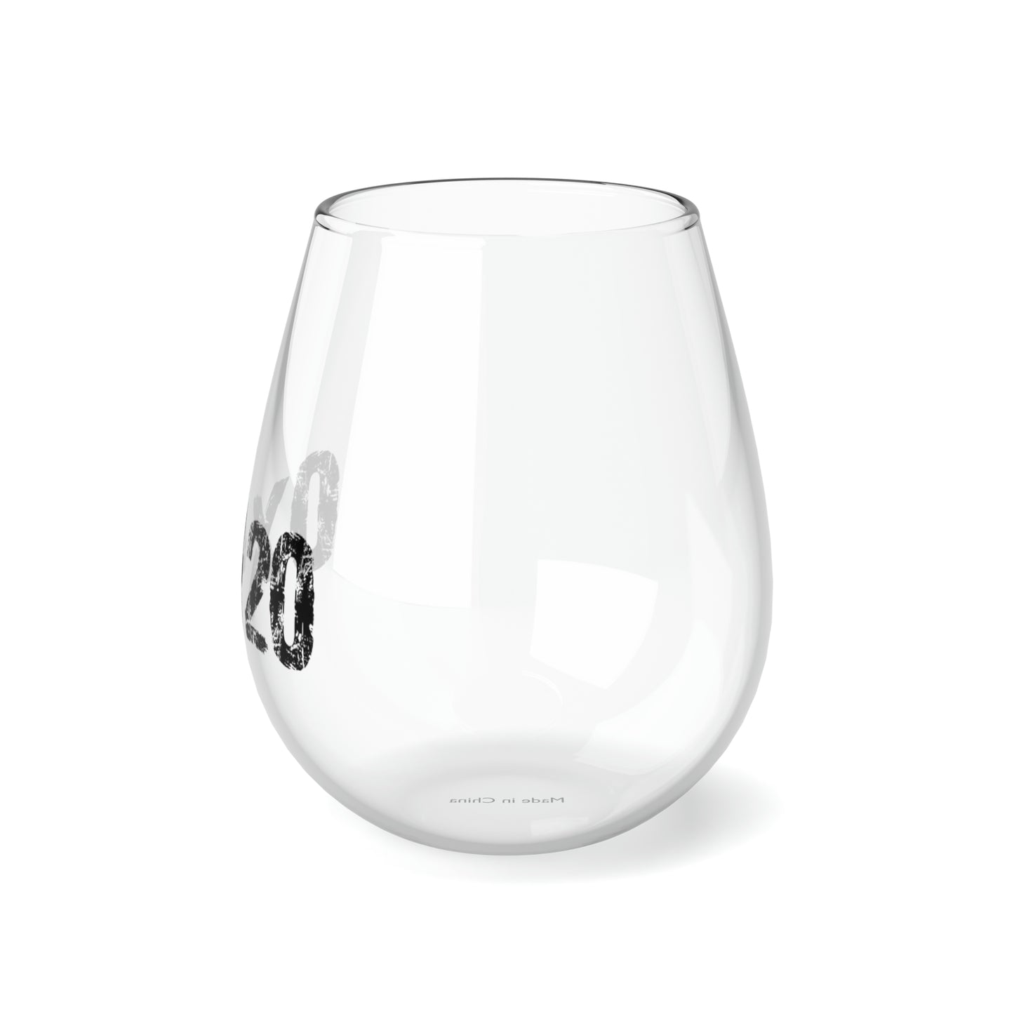 0x420 Black COQ INU Stemless Wine Glass, 11.75oz by Nifty