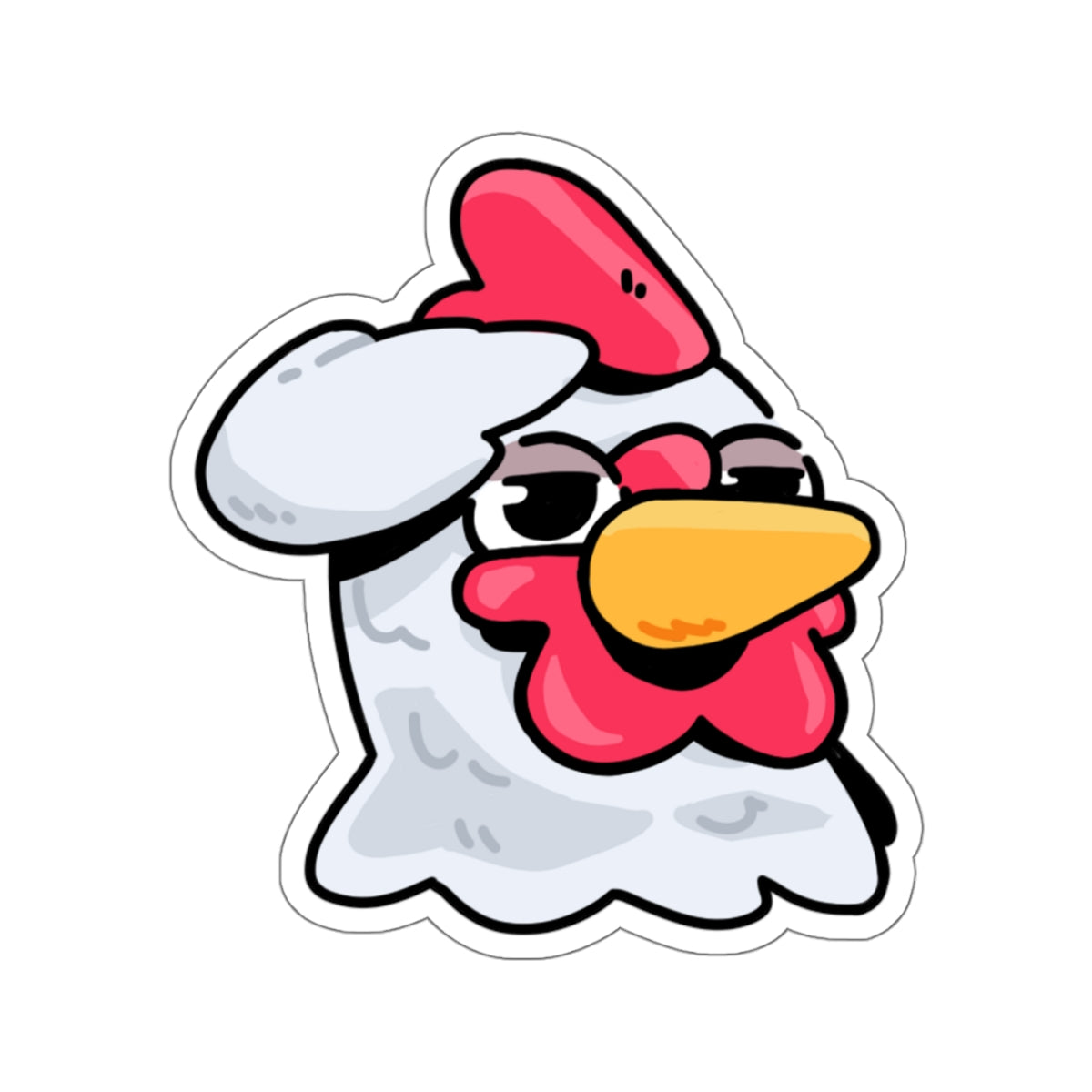 Gravy Fan Art COQ INU Salute Head Sticker (0x420 INU Shop) White Background