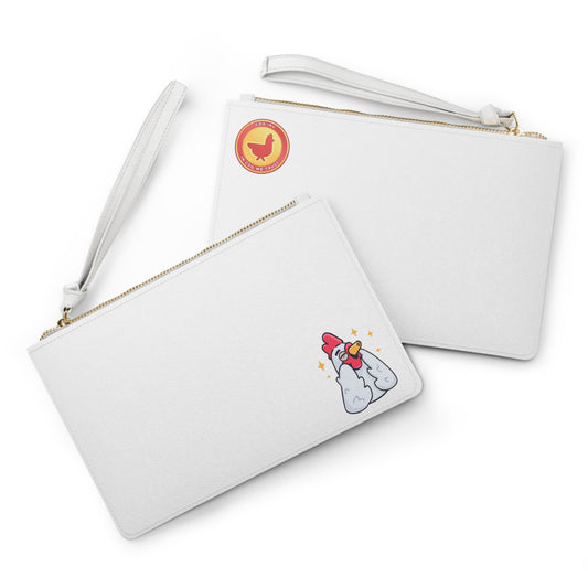 COQ INU Head Clutch Bag on White Bag COQ INU Logo (0x420 INU Shop)  #Feels Good By Gravy