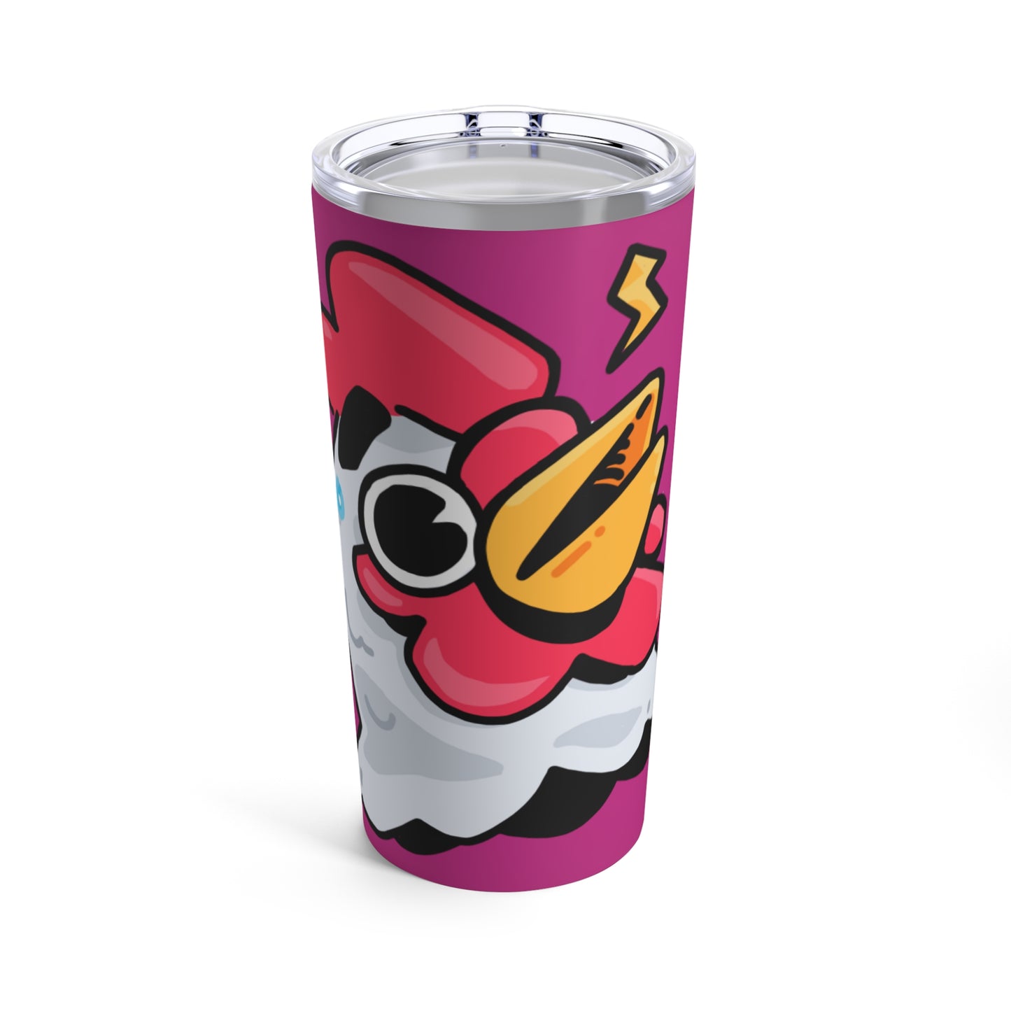 Gravy Fan Art Tumbler 20oz COQ Whistle Head (0x420 Shop) on Hot Pink Background