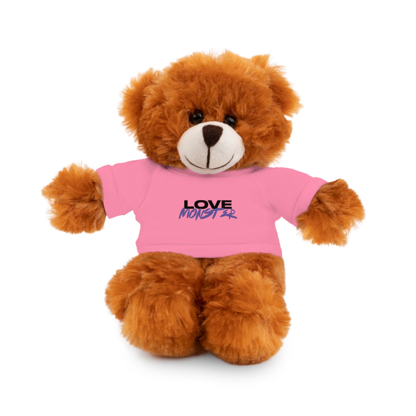 Love Monster Black & Purple Text Logo,  Stuffed Animals Teddy Bears