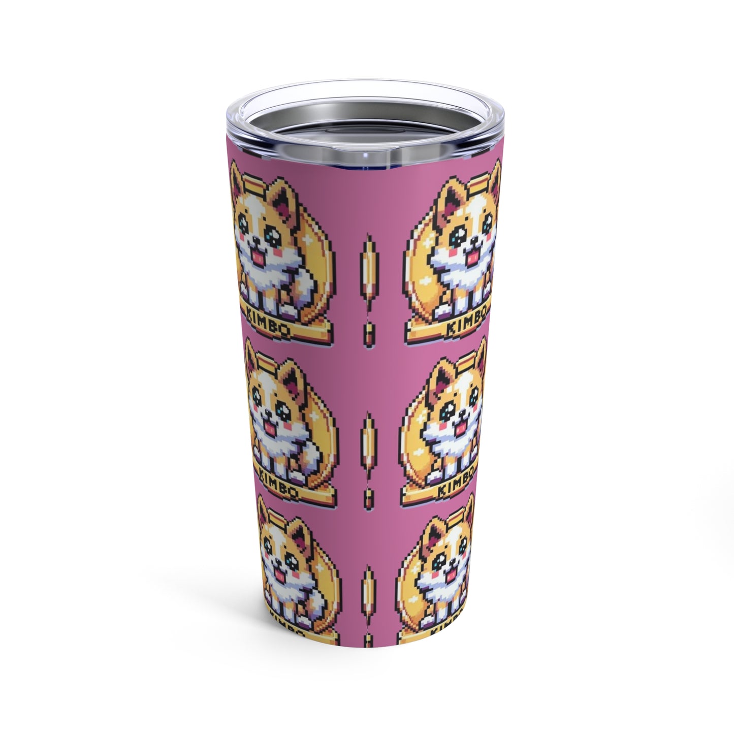 KIMBO Tumbler 20oz COQ INU (0x420 Shop) on Pink Background #KIMBO Gold By Nifty