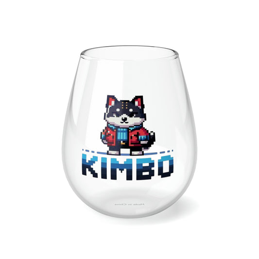 KIMBO, Stemless Wine Glass, 11.75oz  #KIMBO Blue By Nifty