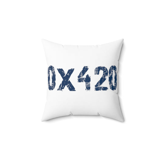 Navy Spun Polyester Square Pillow Fan Art by Nifty