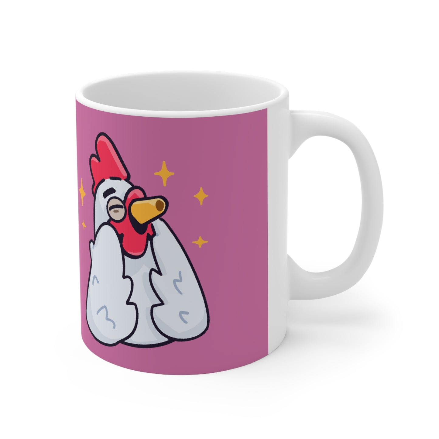 Pink Print Ceramic Mug 11oz #Feels Good by Gravy (COQ INU 0x420 shop)