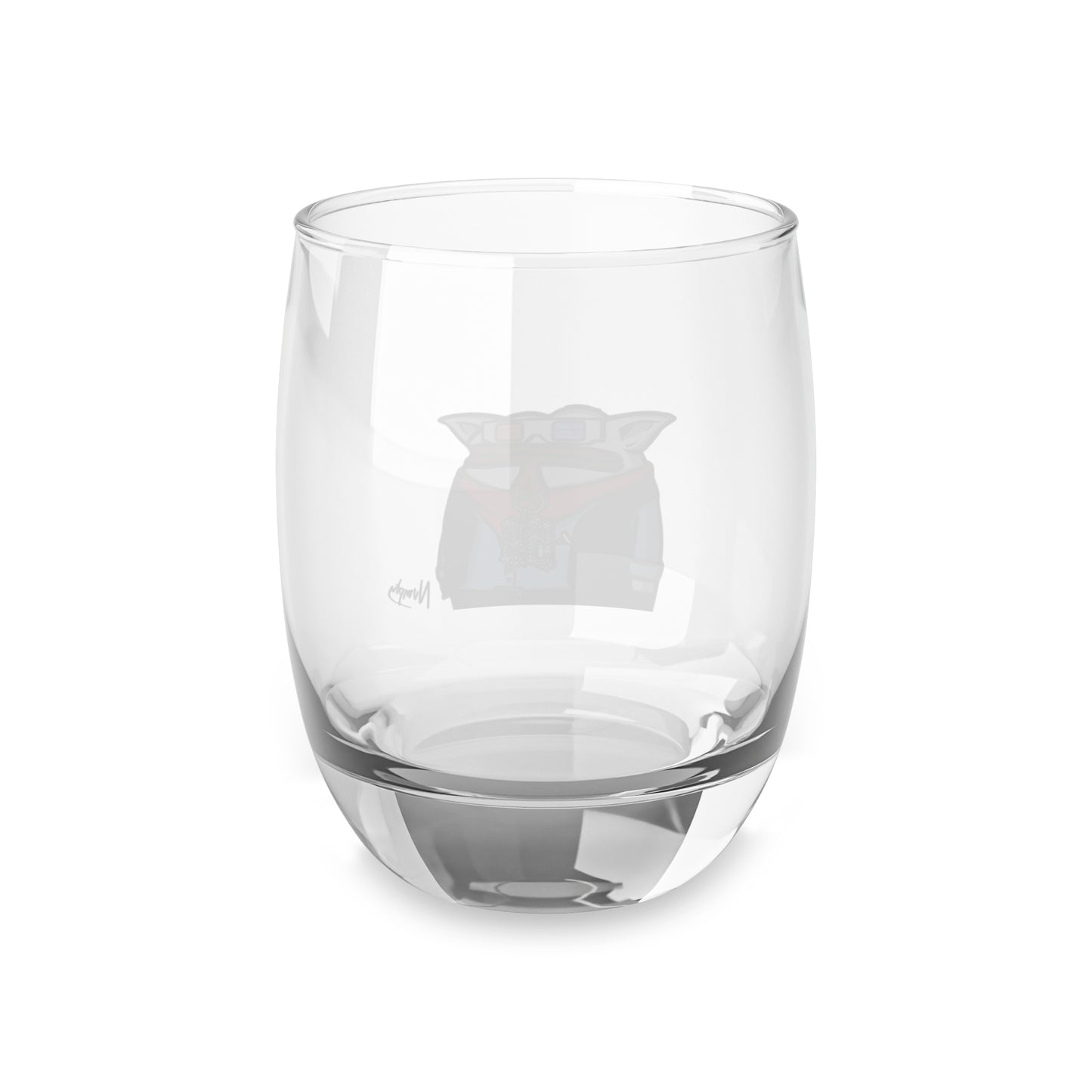 Pepe Portraits Whiskey Glass COQ INU with Black Text Signature by Numpty (0x420 INU Shop) # 69 Accessory