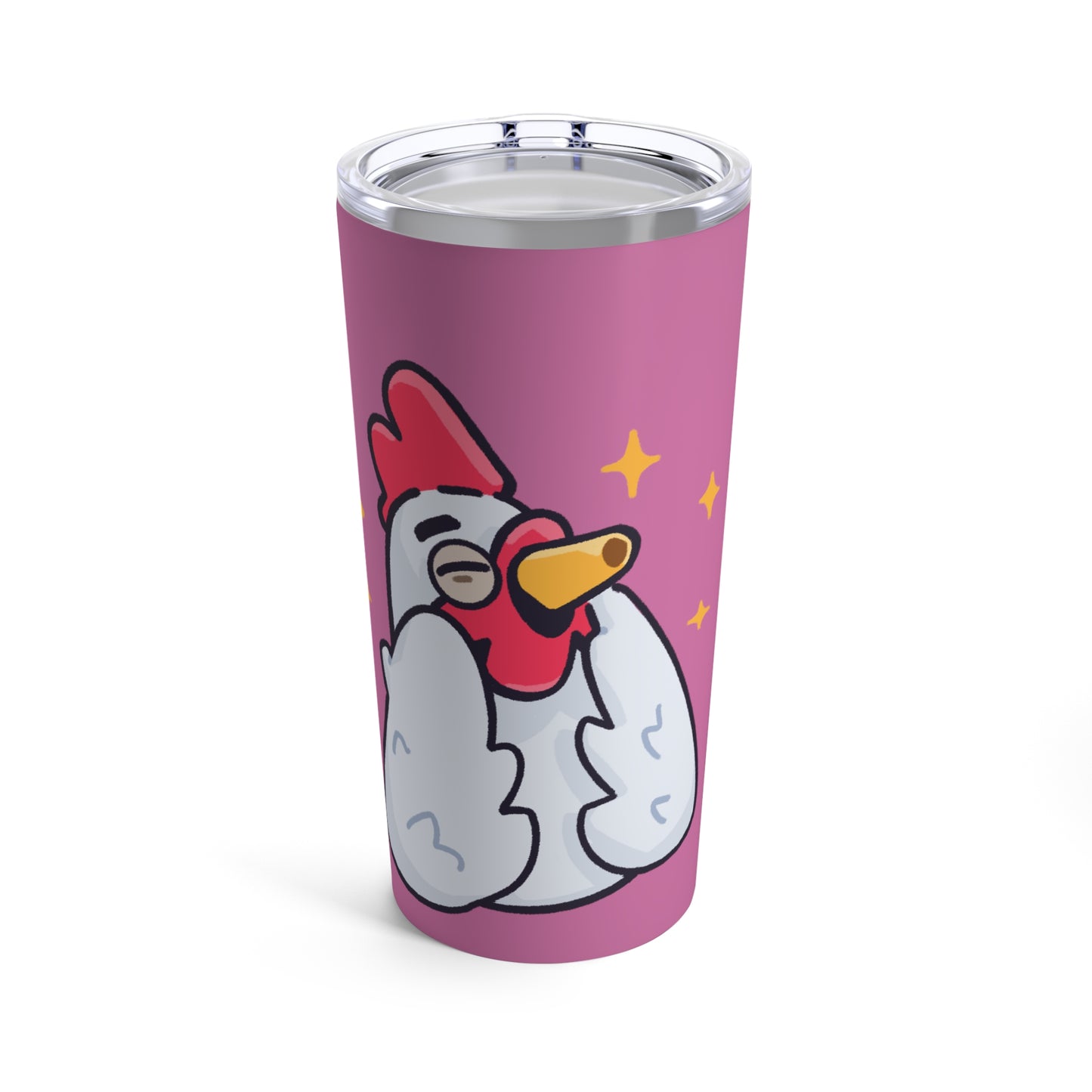 Tumbler 20oz COQ INU (0x420 Shop) on Pink Background #Feels Good Head by Gravy