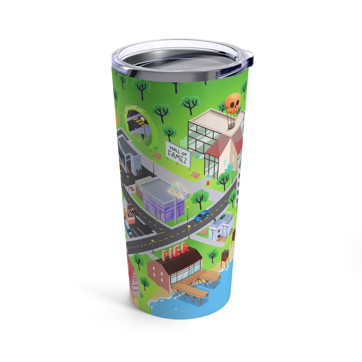 Madskullz Purple Skullz city Tumbler 20oz