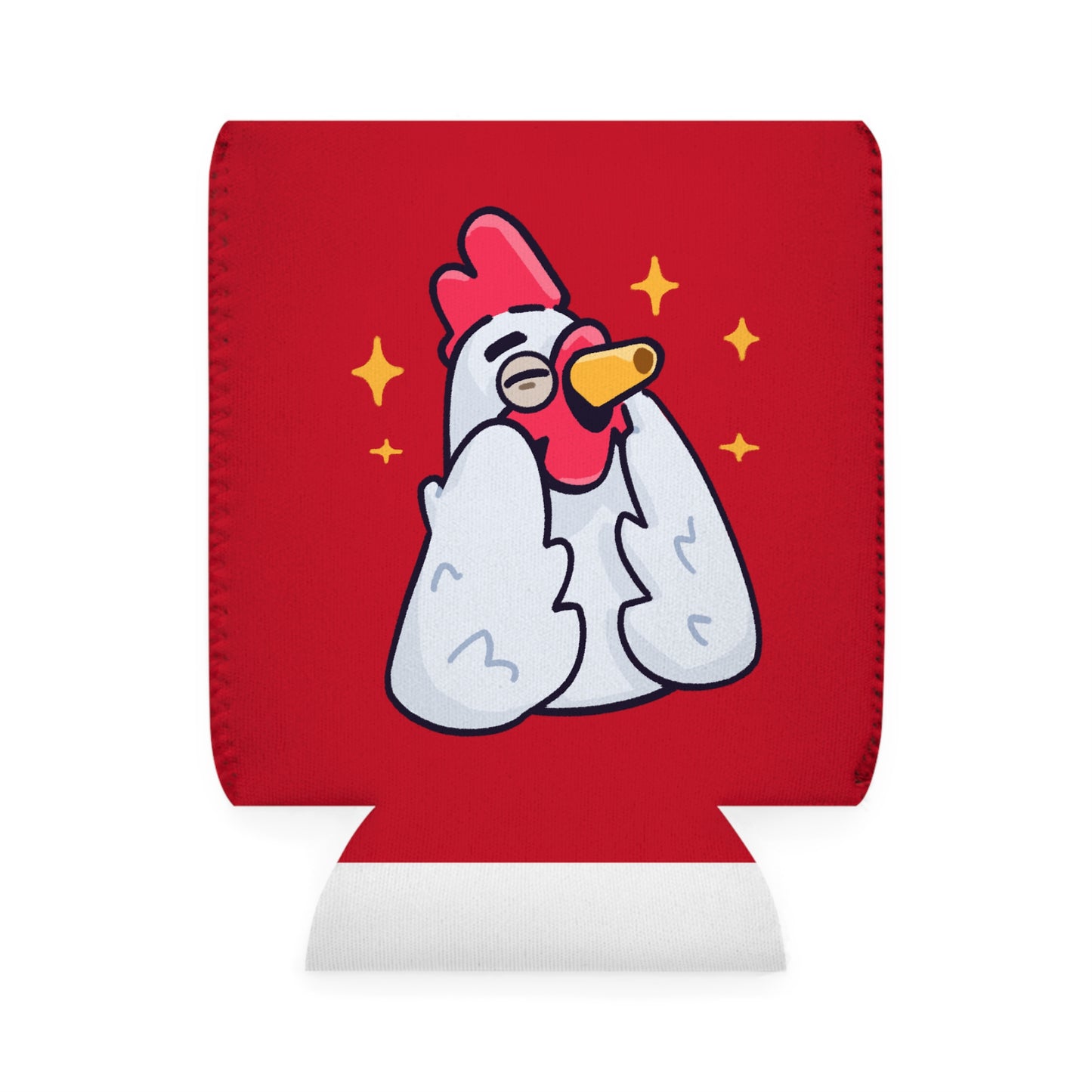 Red Can Cooler Sleeve COQ INU 0x420 #Feels Good by Gravy