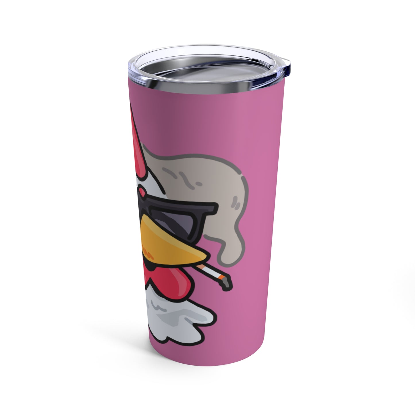 Gravy Fan Art Tumbler 20oz COQ Smokers Head (0x420 Shop) on Pink Background