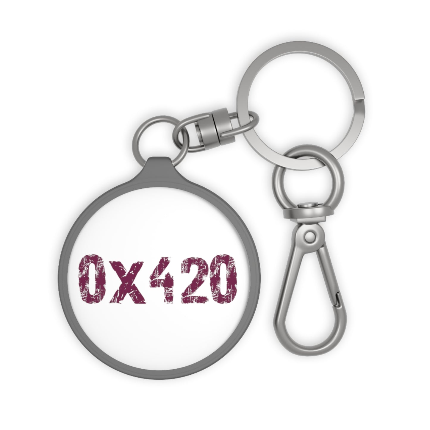 Keyring Tag COQ INU 0x420 Purple Text by Nifty