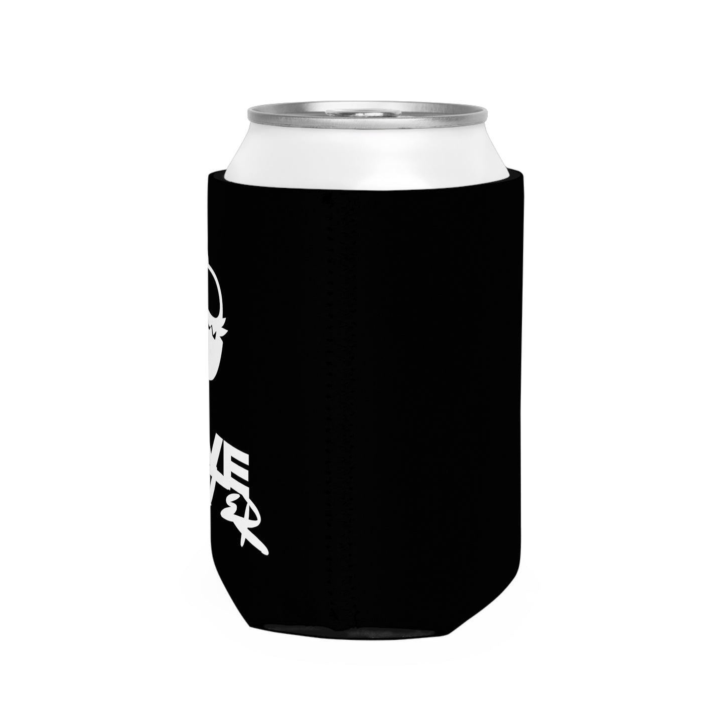 Love Monster Can Cooler Sleeve White Text & White Logo Emblem