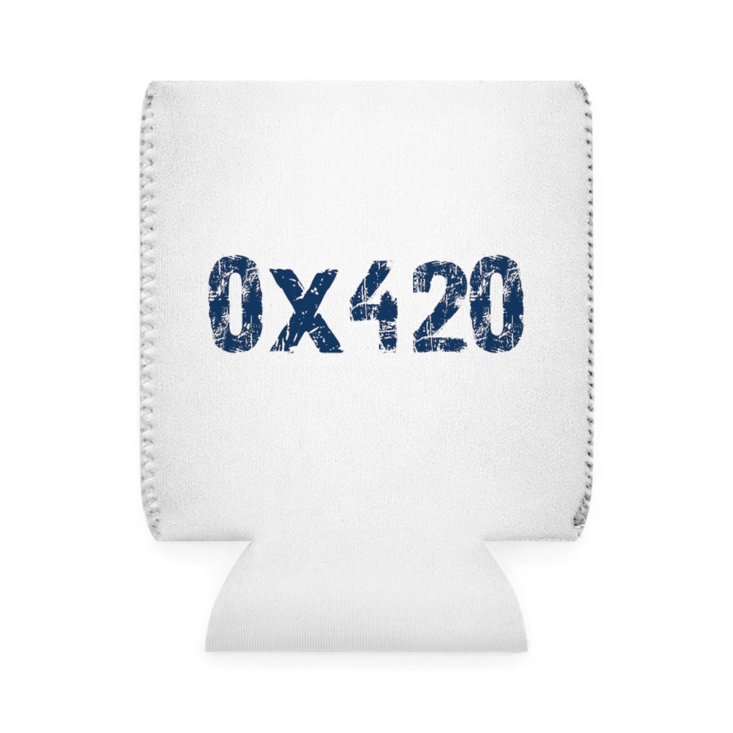 Can Cooler Sleeve Fan Art COQ INU Navy Text by Nifty