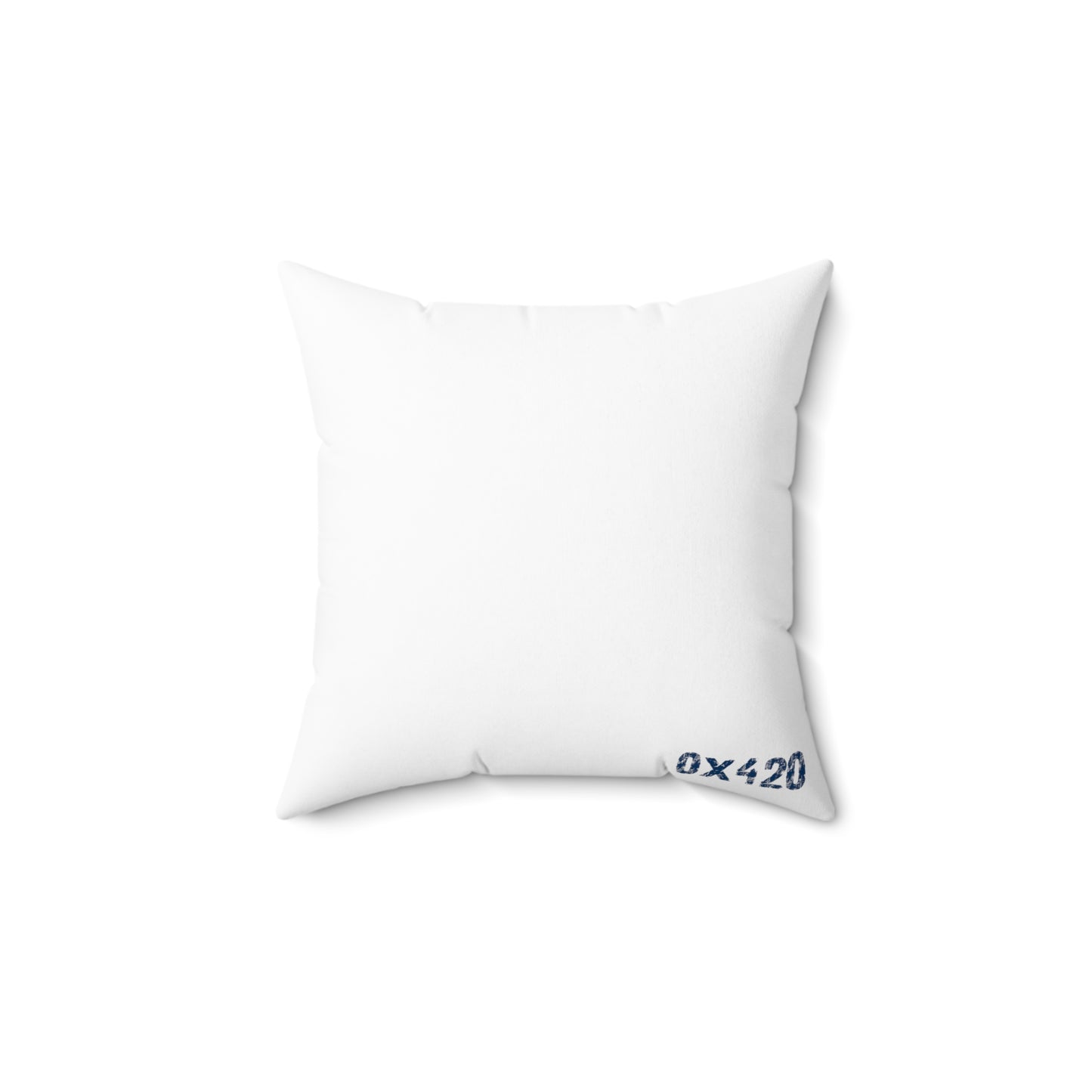 Navy Spun Polyester Square Pillow Fan Art by Nifty