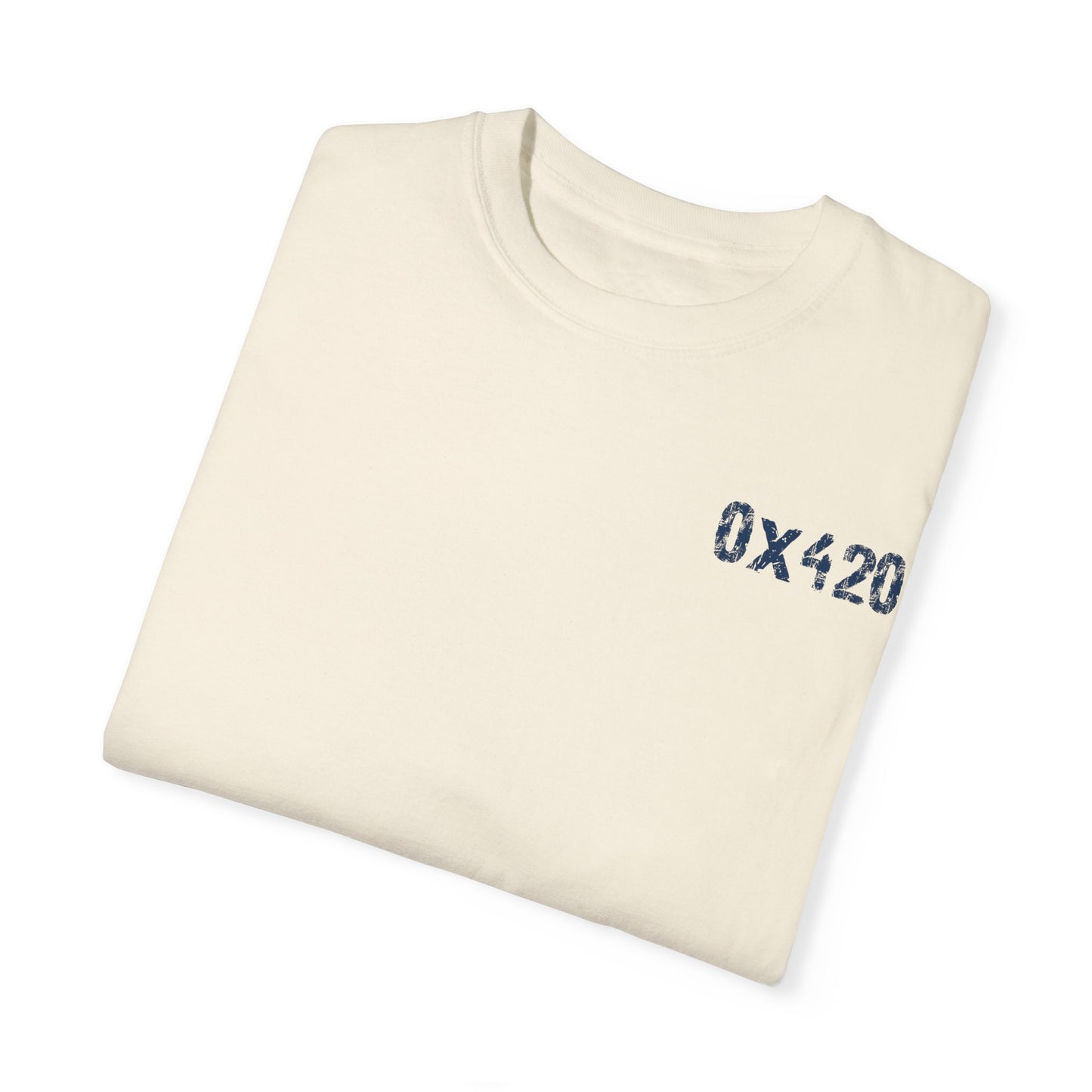 COQ INU Unisex Garment-Dyed T-shirt Navy Text 0x420 by Nifty