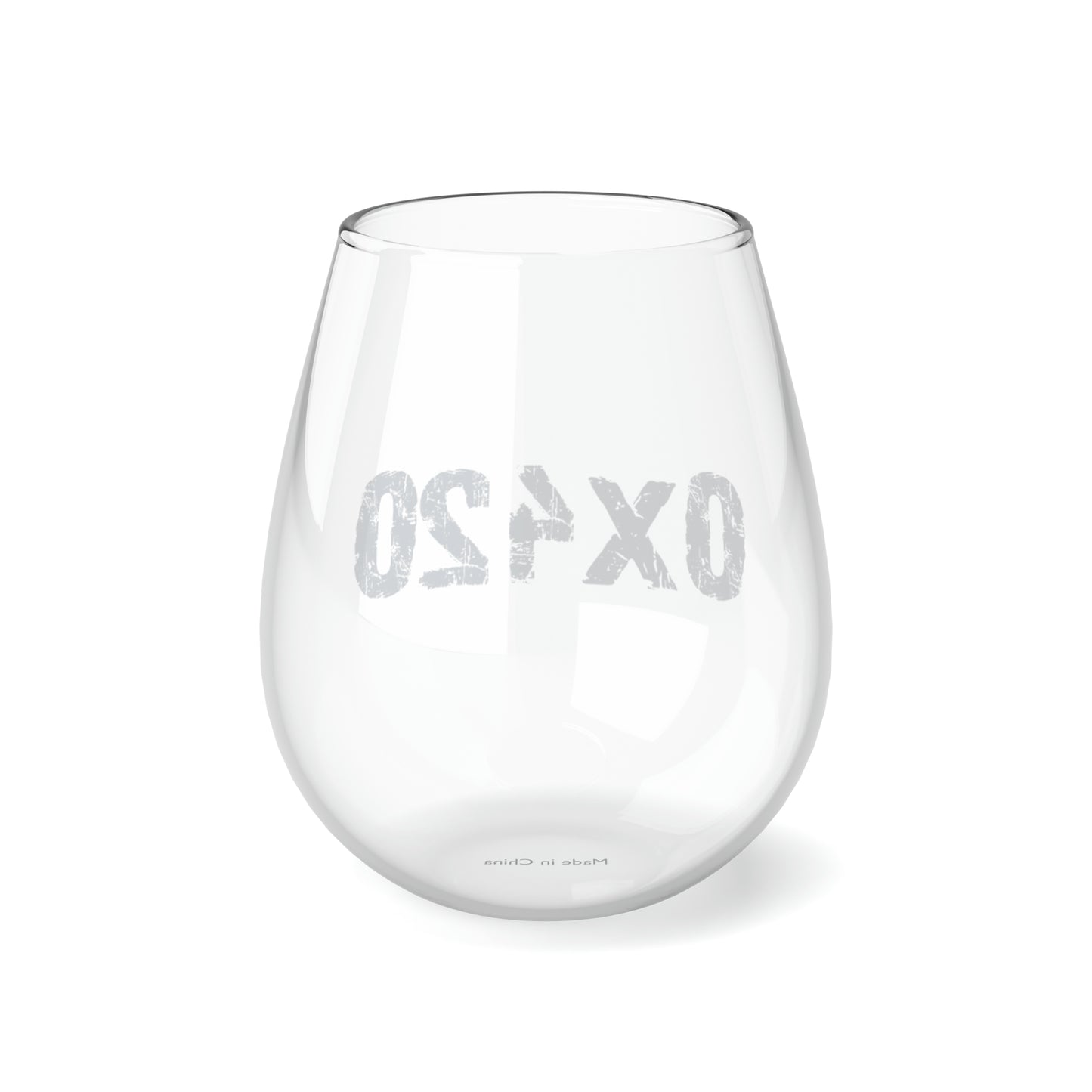 0x420 Navy COQ INU Stemless Wine Glass, 11.75oz by Nifty