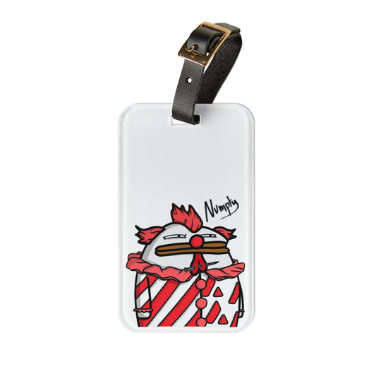 Luggage Tag COQ INU Logo & 0x420 Print by Numpty Pepe Portraits Clown