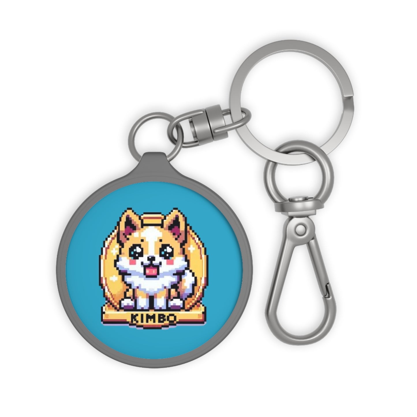 KIMBO Keyring Tag COQ INU 0x420 Turquoise back ground #KIMBO Gold By Nifty