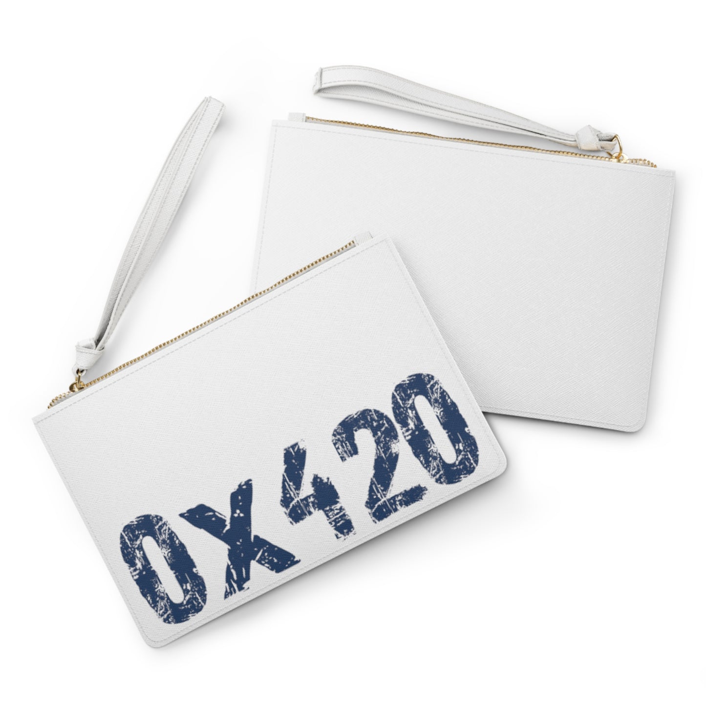 Clutch Bag Navy Text on White Bag COQ INU 0x420 by Nifty