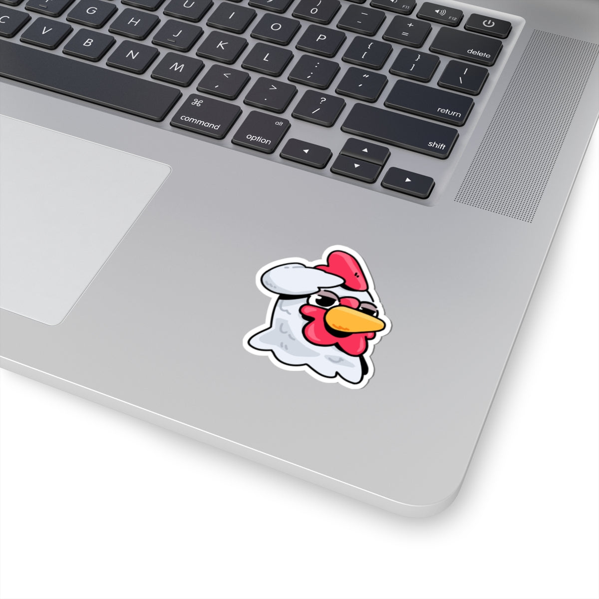 Gravy Fan Art COQ Head Sticker Salute, Funny Chicken (Chikn)