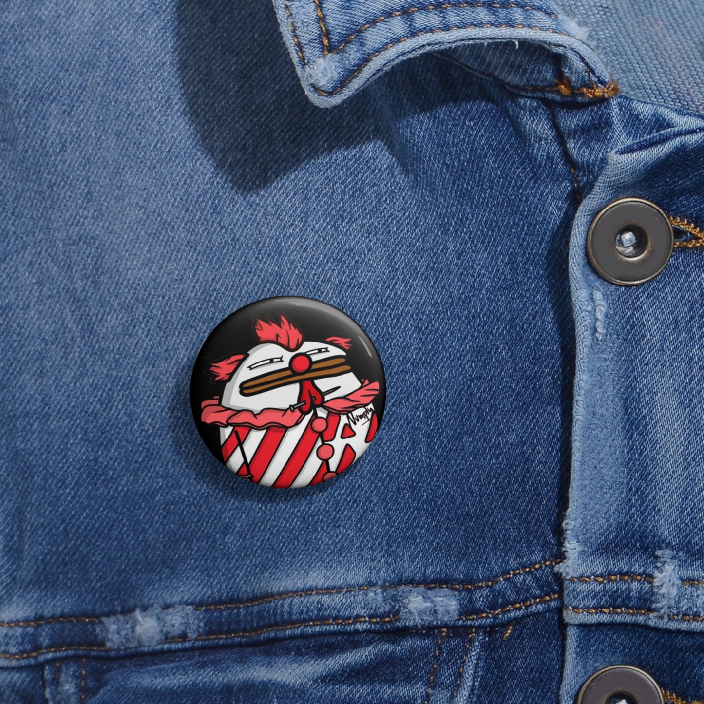 Pepe Portraits by Numpty Pin Buttons #COQ INU Pin Clown