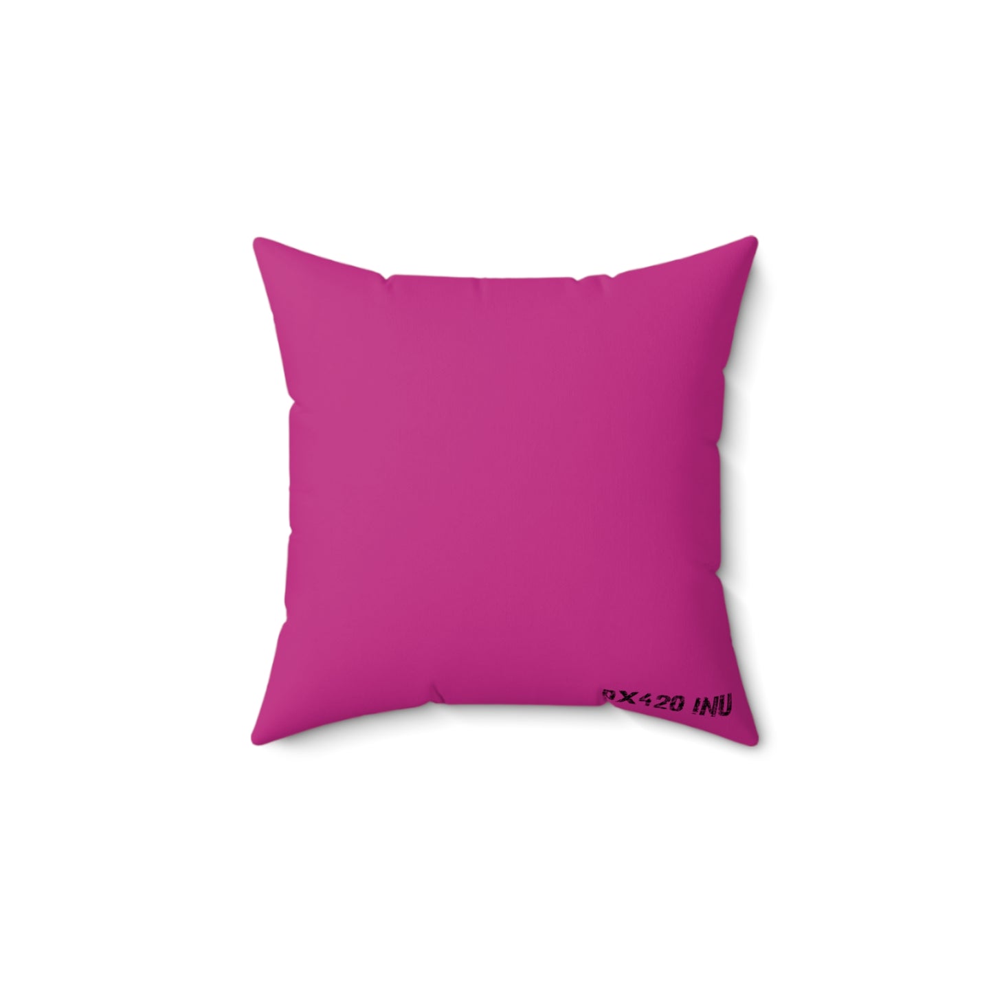 KIMBO Hot Pink Spun Polyester Square Pillow 0x420 INU signature (COQ INU 0x420) #KIMBO Blue By Nifty