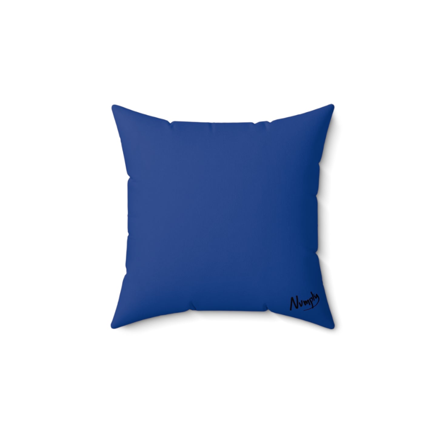 Navy Spun Polyester Square Pillow Pepe Portraits signature by Numpty (COQ INU 0x420) #14 by Numpty