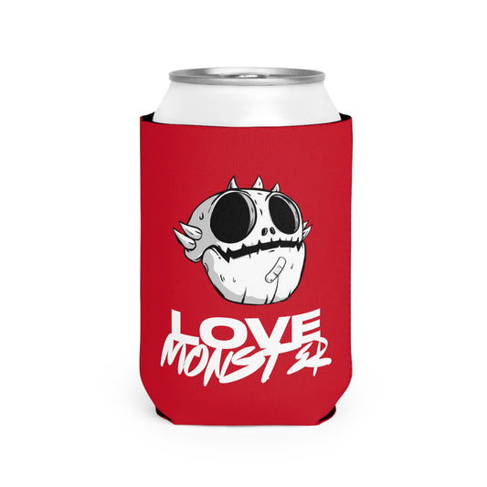 Love Monster Can Cooler Sleeve White Text & Skully Head