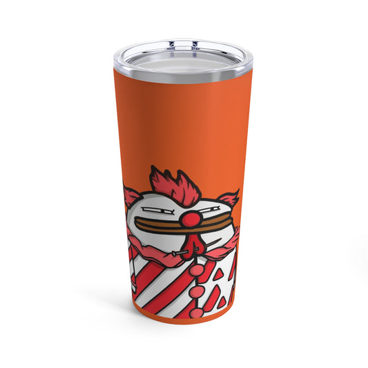 Pepe Portraits Tumbler 20oz COQ INU (0x420 Shop) on Orange Background #Clown by Numpty