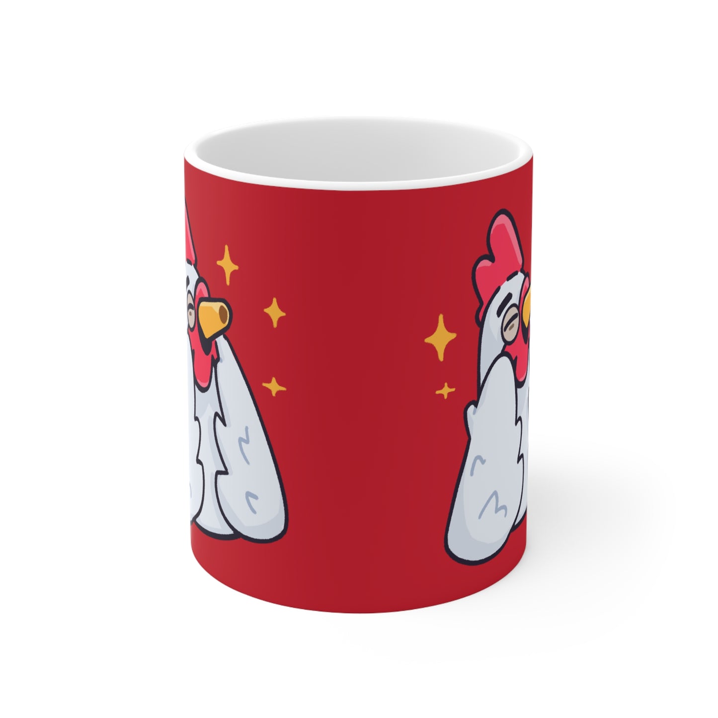 Red Print Ceramic Mug 11oz #Feels Good by Gravy (COQ INU 0x420 shop)