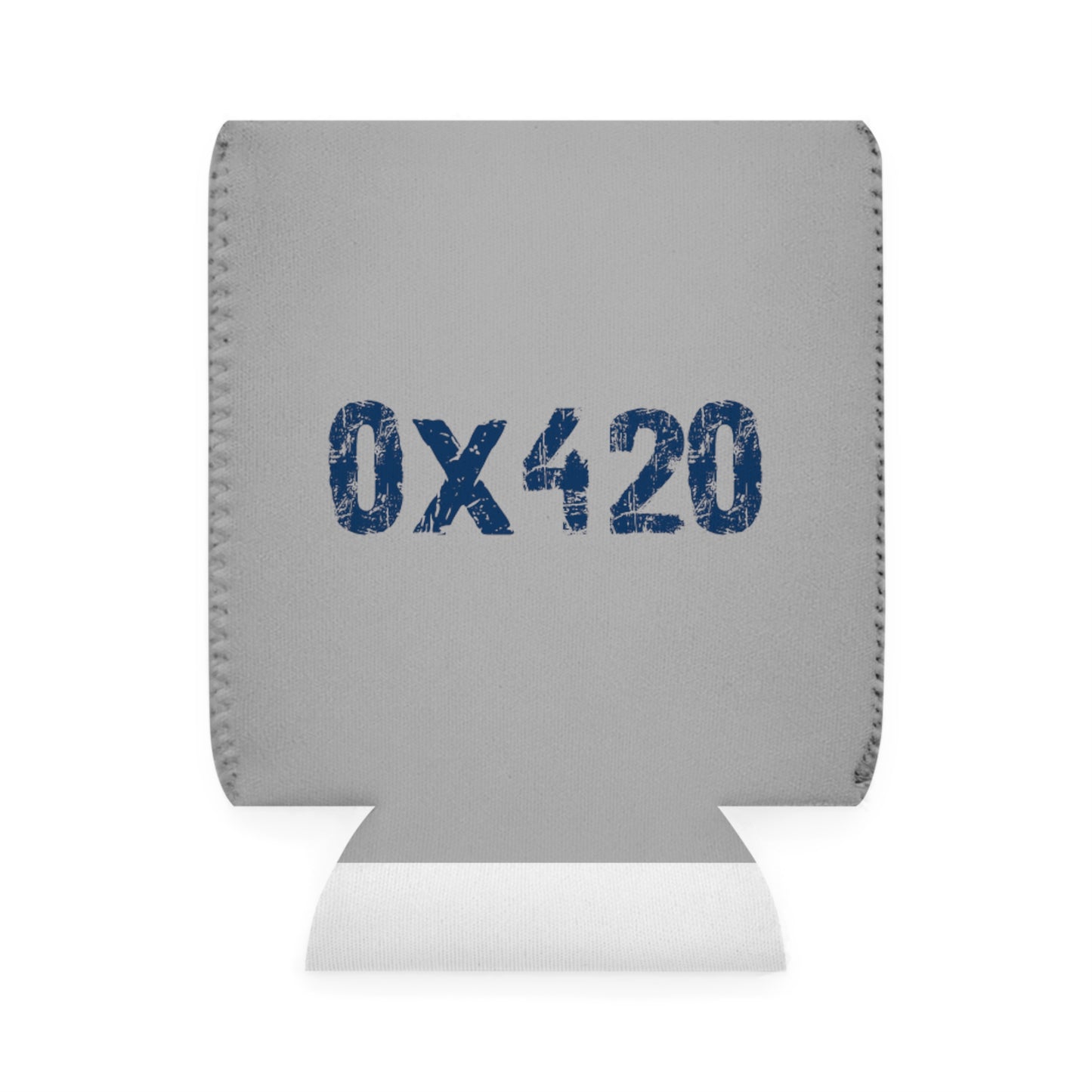 Can Cooler Sleeve Fan Art COQ INU Navy Text by Nifty