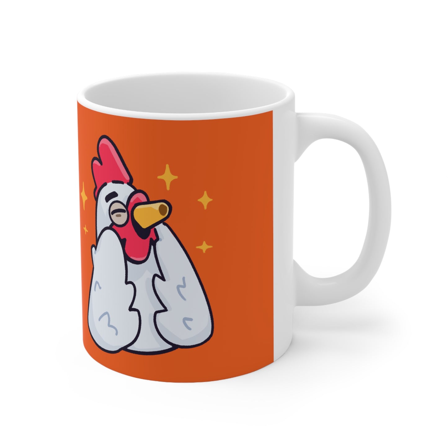 Orange Print Ceramic Mug 11oz #Feels Good by Gravy (COQ INU 0x420 shop)