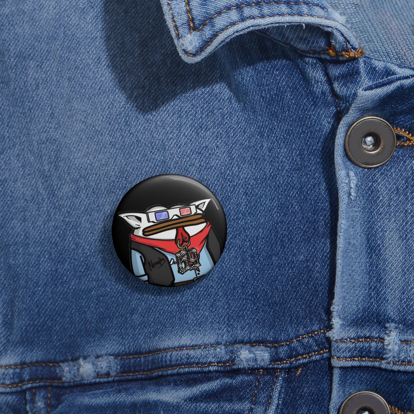 Pepe Portraits by Numpty Pin Buttons #COQ INU Pin #69