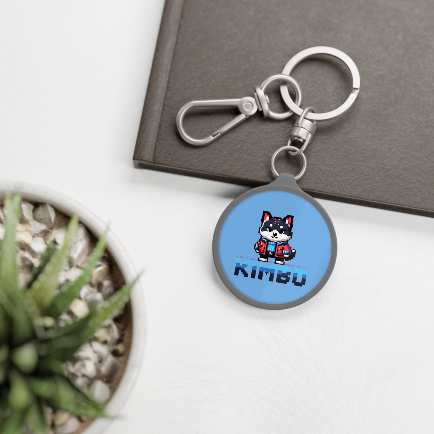 KIMBO Keyring Tag COQ INU 0x420 Light Blue back ground #KIMBO Blue By Nifty