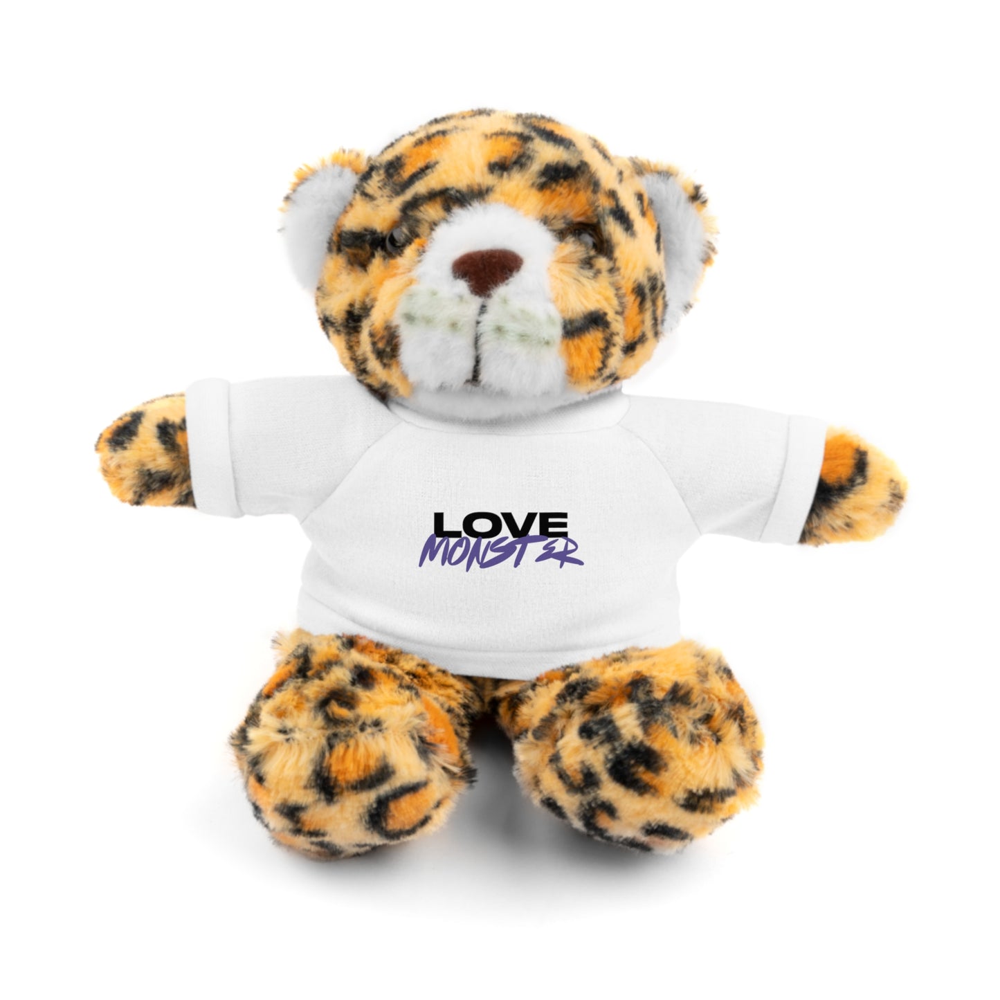 Love Monster Black & Purple Text Logo,  Stuffed Animals Teddy Bears