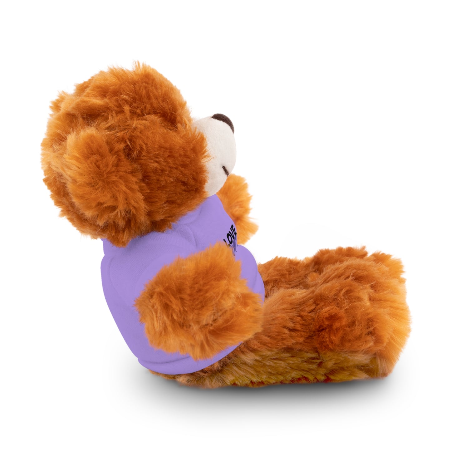 Love Monster Black & Purple Text Logo,  Stuffed Animals Teddy Bears