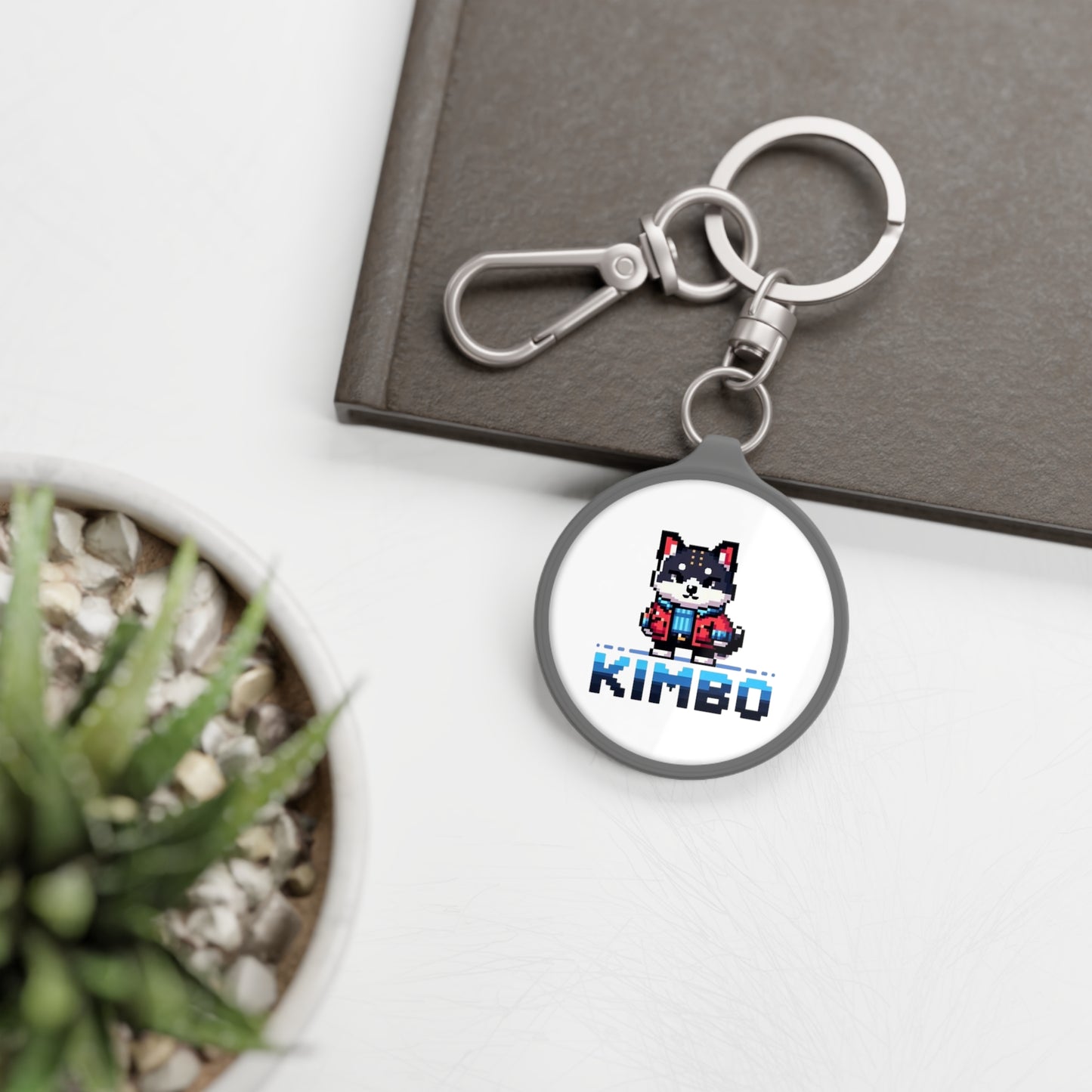 KIMBO Keyring Tag COQ INU 0x420 White back ground #KIMBO Blue By Nifty