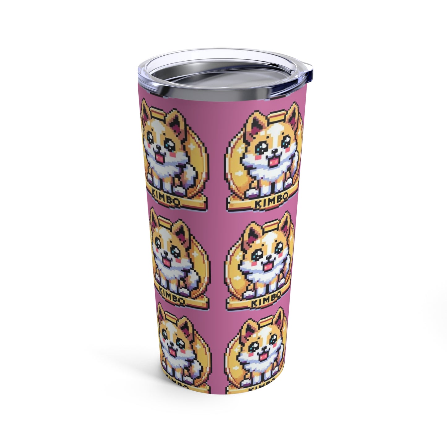 KIMBO Tumbler 20oz COQ INU (0x420 Shop) on Pink Background #KIMBO Gold By Nifty