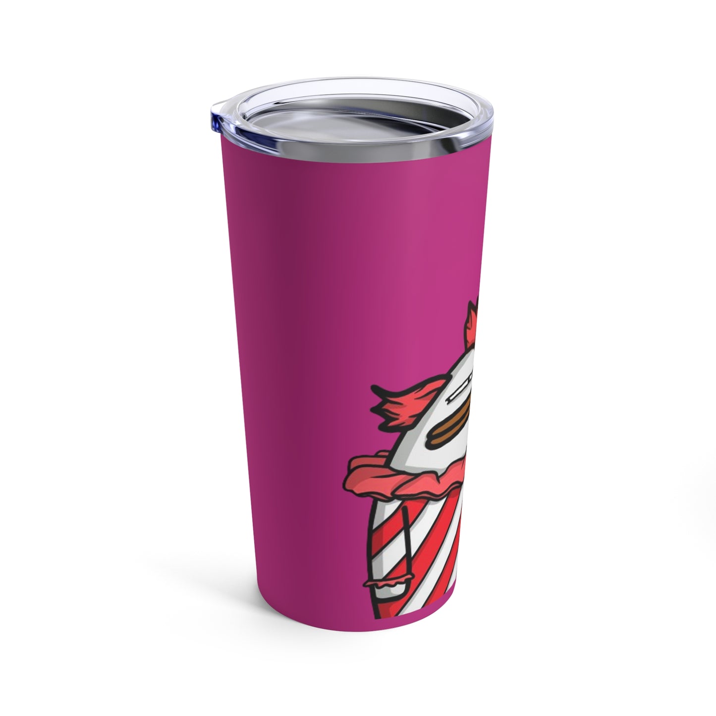 Pepe Portraits Tumbler 20oz COQ INU (0x420 Shop) on Hot Pink Background #Clown by Numpty