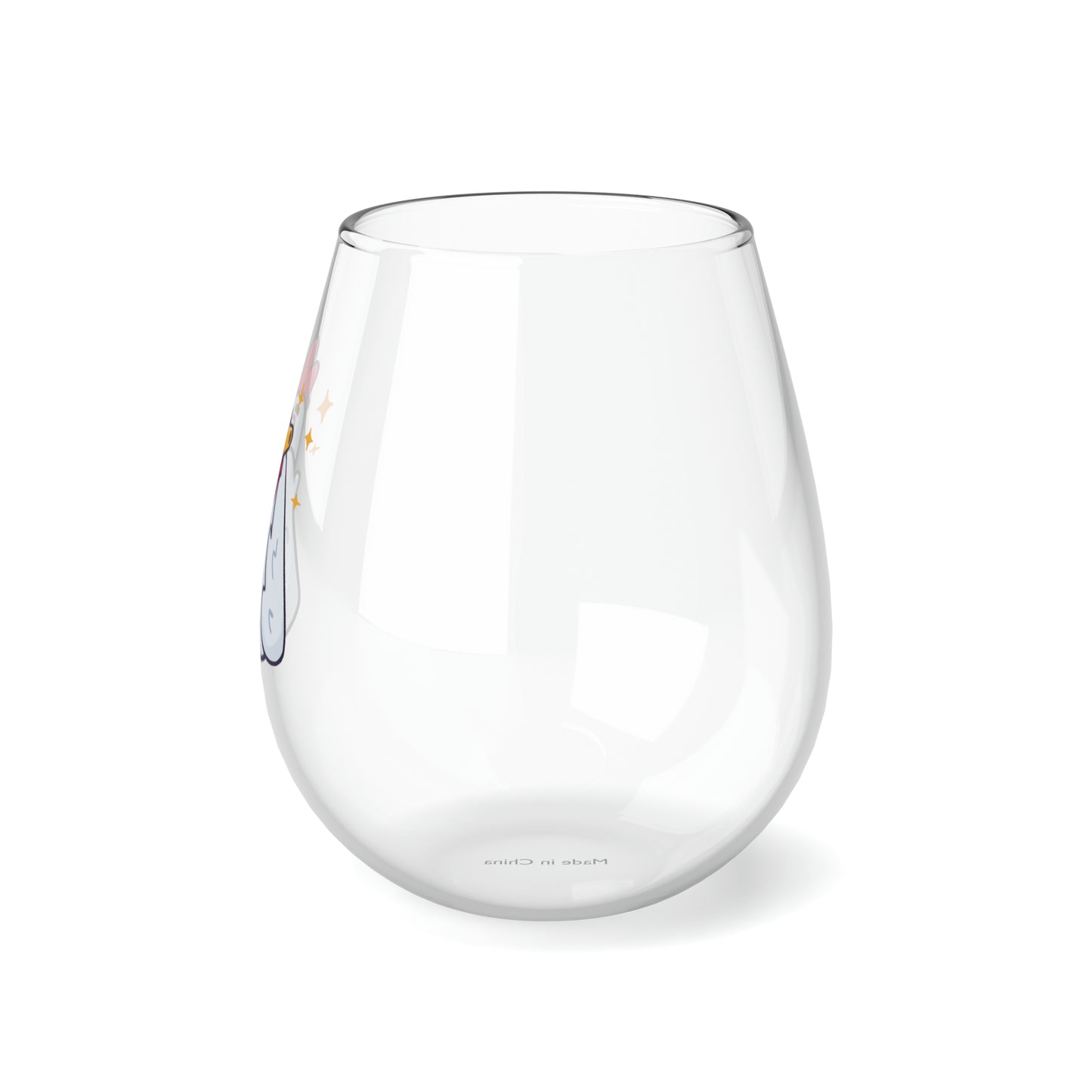 COQ INU Head Stemless Wine Glass, 11.75oz  #Feels Good By Gravy