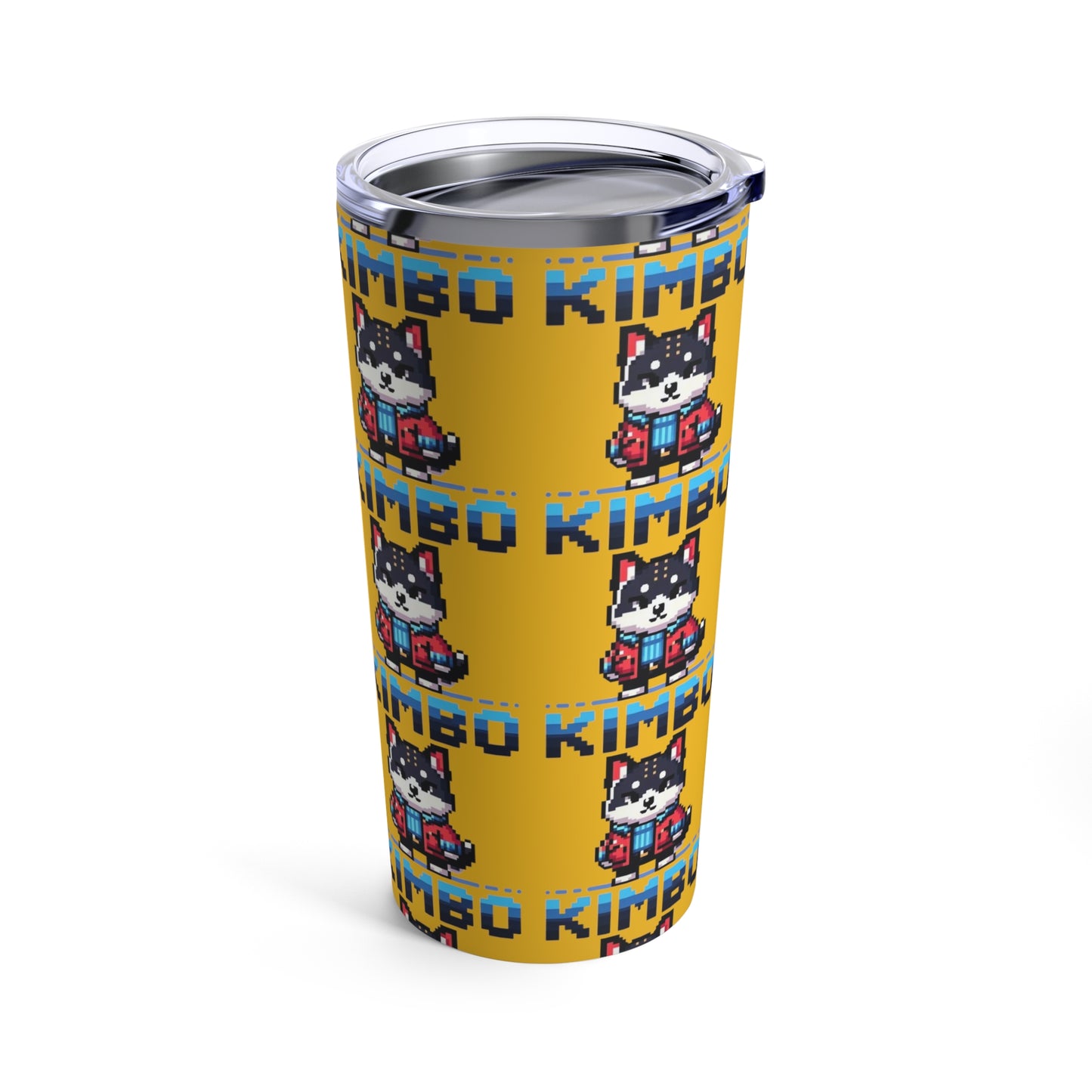 KIMBO Tumbler 20oz COQ INU (0x420 Shop) on Yellow Background #KIMBO Blue By Nifty