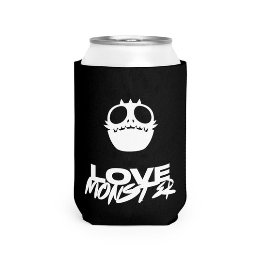 Love Monster Can Cooler Sleeve White Text & White Logo Emblem