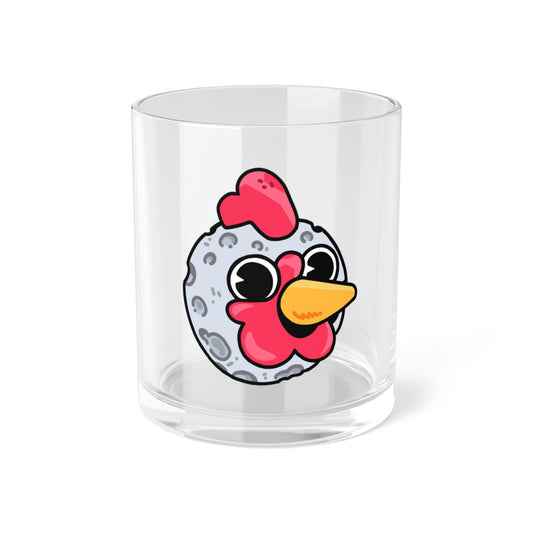 Gravy Fan Art Bar Glass COQ Head Moon, Funny Chicken (Chikn)