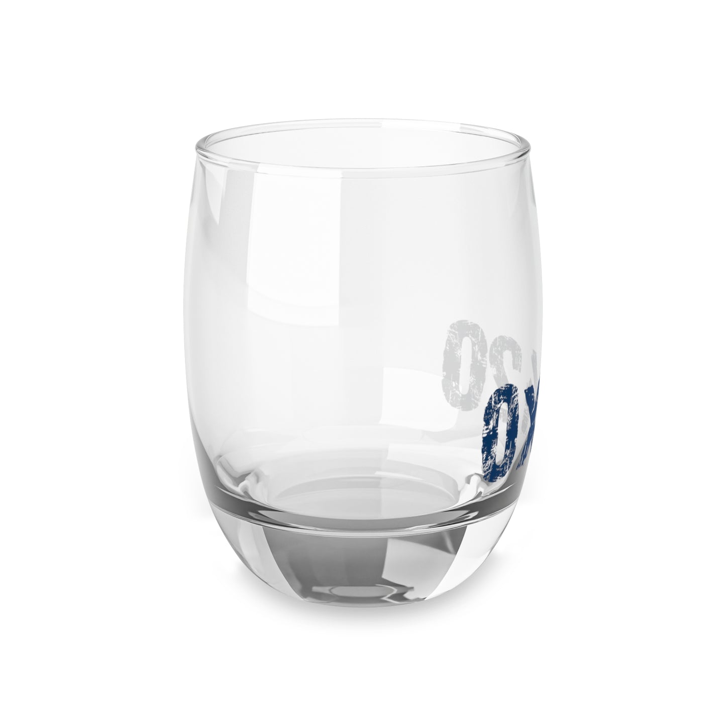 Whiskey Glass 0x420 Navy Text COQ INU by Nifty